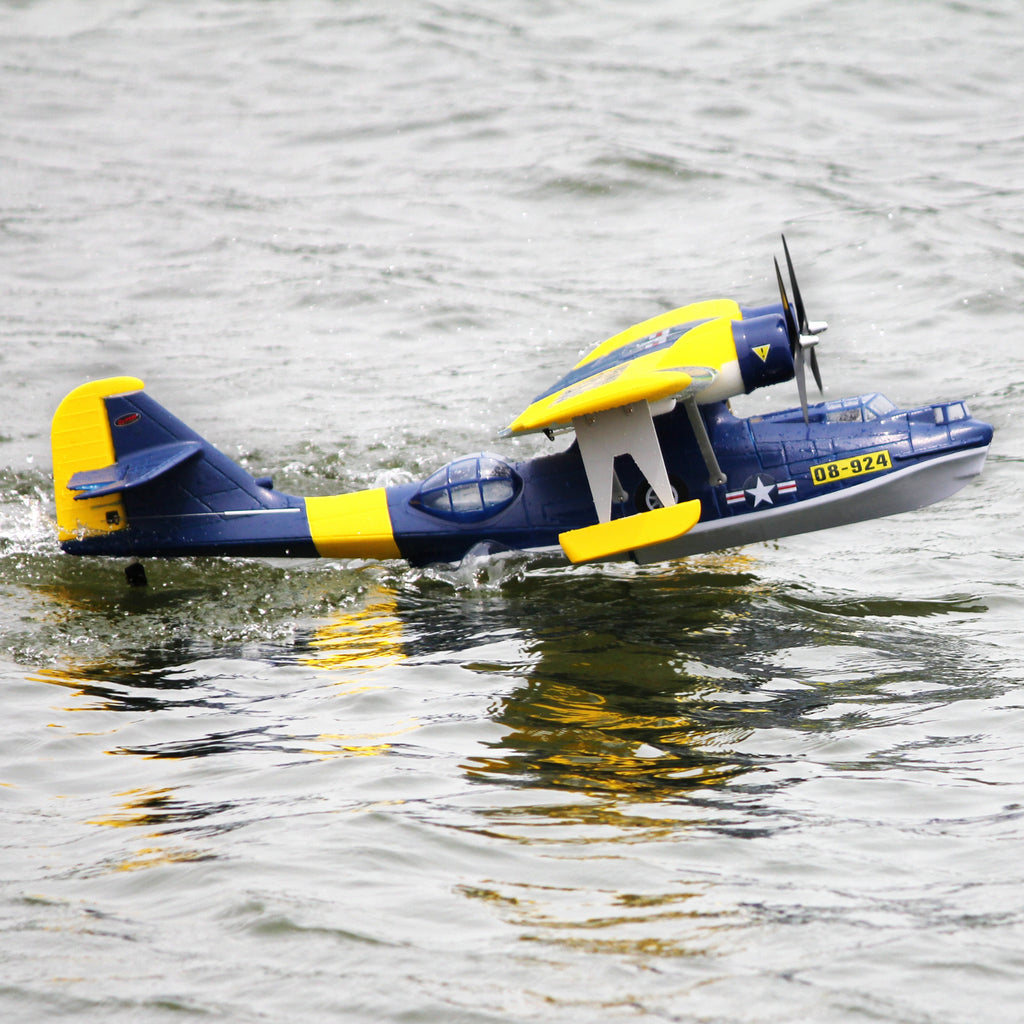 Rc Pby 2 Dynam PBY Catalina V2 Blaues zweimotoriges RC-Wasserflugzeug 1,5 m