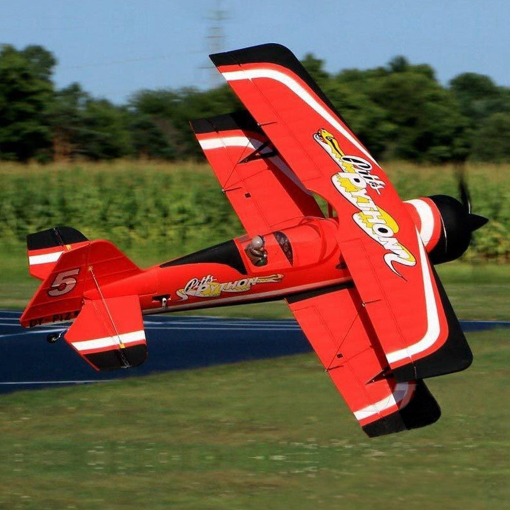 Remote Control Biplane Red Dynam Pitts Python Red RC 3D Foam Aerobatic Sport Biplane