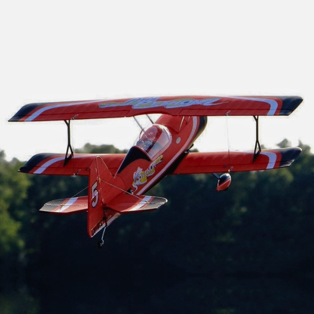Remote Control Biplane Red Dynam Pitts Python Red RC 3D Foam Aerobatic Sport Biplane