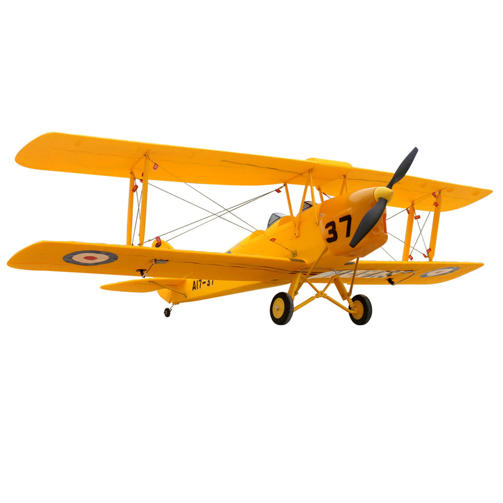 Dynam Tiger Moth DH. 82 V2 Geel 4S RC Dubbeldekker 1.3m